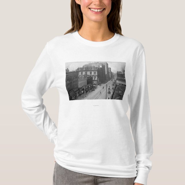 Camiseta Portland, OU vista da terceira fotografia da rua (Frente)