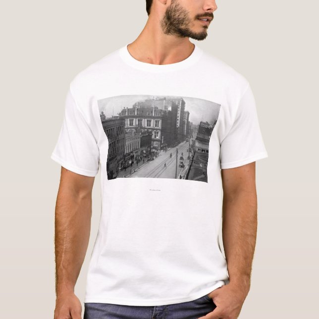 Camiseta Portland, OU vista da terceira fotografia da rua (Frente)