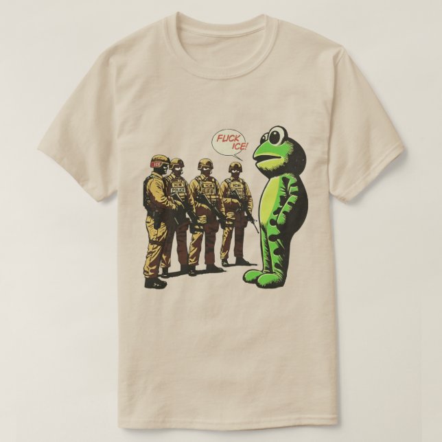 Camiseta Portland Resist Portland Frog fc*k ice rise up (Frente do Design)