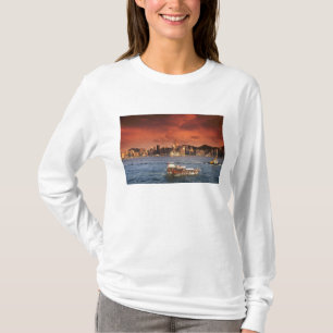 Camiseta Porto de Hong Kong ao Pôr-do-Sol