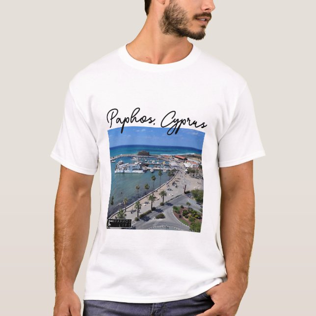 Camiseta Porto e castelo do Vidro de Paphos Seafront (Frente)