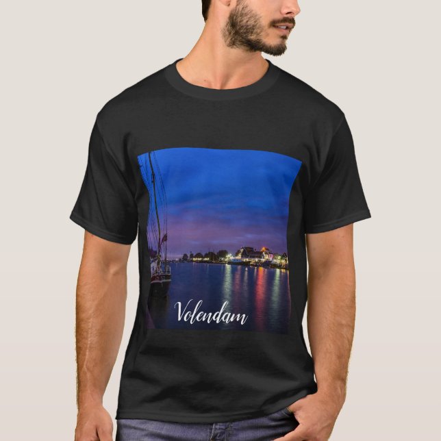 Camiseta Porto iluminado de Volendam à noite (Frente)
