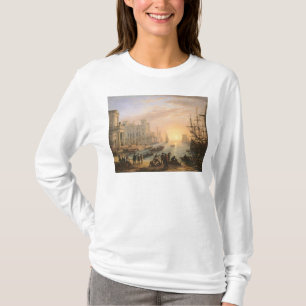 Camiseta Porto marítimo no por do sol, 1639