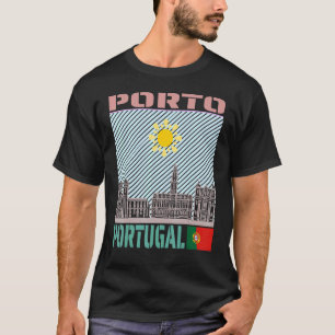 Camiseta Porto Portugal Skyline Country City Skyline Landm