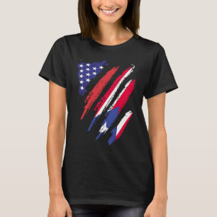 Camiseta Porto Rico American Grown Flag USA Patriot Herita