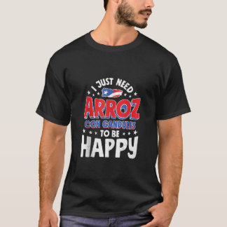 Camiseta Porto Rico Arroz Con Gandules Puerto Rican Flag F