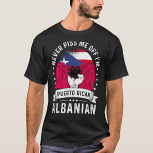 Camiseta Porto Rico Bandeira Albânia cresceu orgulho de hum
