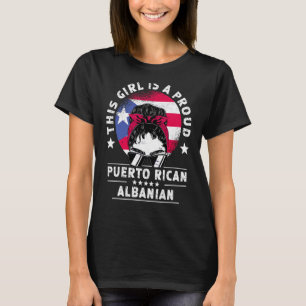 Camiseta Porto Rico Bandeira Albânia cultivou o orgulho das