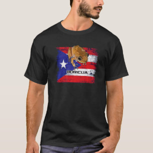 Camiseta Porto Rico Bandeira com Boricua Coqui Patriótica G