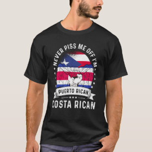Camiseta Porto Rico Bandeira Costa Rica Cultivou Orgulho Hu