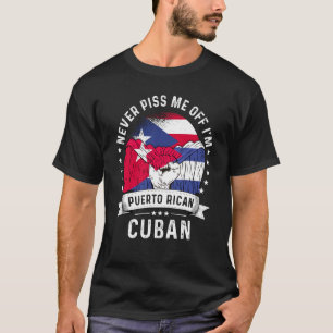 Camiseta Porto Rico Bandeira Cuba cresceu orgulho de humor