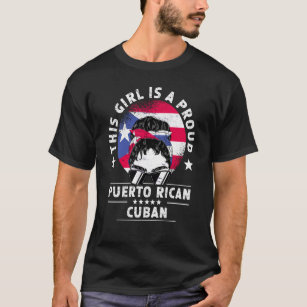 Camiseta Porto Rico Bandeira Cuba cultivou o orgulho femini