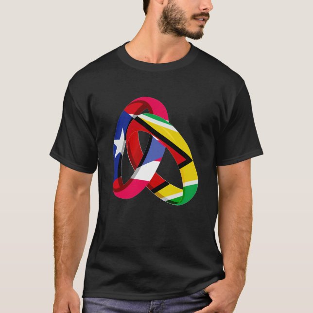 Camiseta Porto Rico Bandeira Guyana - Casamento do Casament (Frente)