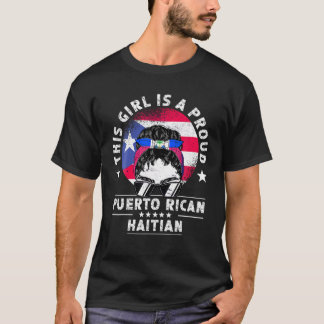 Camiseta Porto Rico Bandeira Haiti Cultivou Mulher Orgulho 