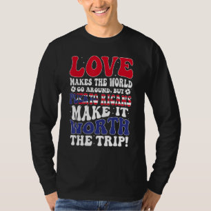 Camiseta Porto Rico Bandeira Homens e Mulheres Cortam Até P
