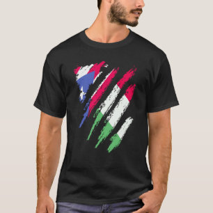 Camiseta Porto Rico Bandeira Itália Cultivou Faixa Patrióti