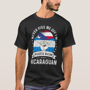 Camiseta Porto Rico Bandeira Nicarágua cresceu orgulho de h