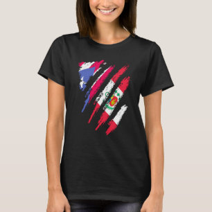 Camiseta Porto Rico Bandeira Peru Cultivou Greve de País Pa