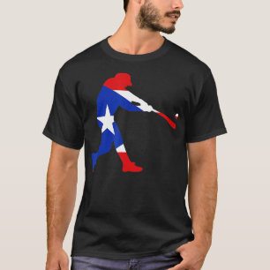 Camiseta Porto Rico Baseball PR Batter Classter Flag Boricu