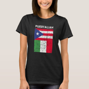 Camiseta Porto Rico E Bandeira Italiana Puertalian