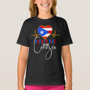 Camiseta Porto Rico en mi Corazon Puerto Rican Pride T-Sh
