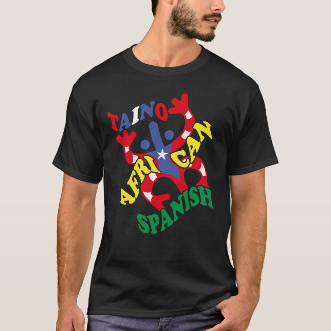 Camiseta Porto Rico Espanhol Africano Roots Porto Rico (Frente)