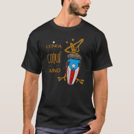 Camiseta Porto Rico Flag Conga Coqui Taino T-Shirt