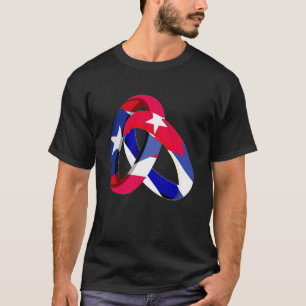Camiseta Porto Rico Flag Cuba Cultivou Casamento de Casamen
