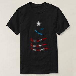 Camiseta Porto Rico Flag Xmas Lights I Navidad Boricua