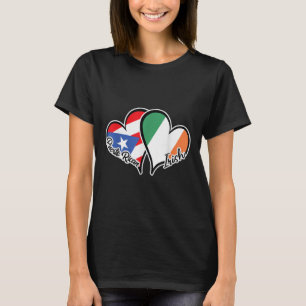 Camiseta Porto Rico Irlanda Bandeira Half Puerto Rican Half
