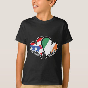 Camiseta Porto Rico Irlanda Bandeira Half Puerto Rican Half