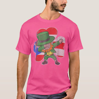 Camiseta Porto Rico Irlandês Dabbing Leprechaun St Patricks