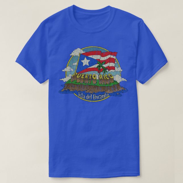Camiseta Porto Rico Isla del Encanto 1898 (Frente do Design)