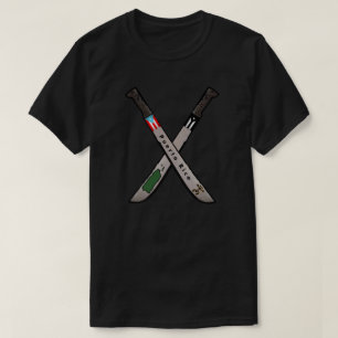 Camiseta Porto Rico Machete Flag Map Coqui Taino T-Shirt