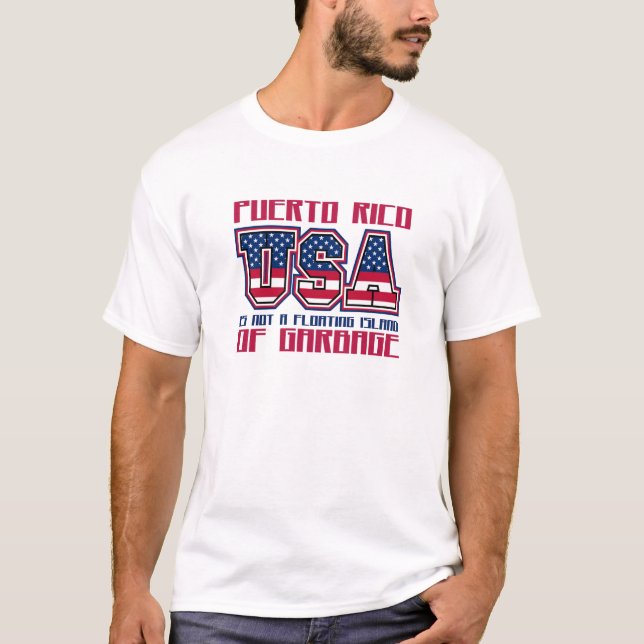 Camiseta Porto Rico não é uma ilha flutuante de lixo (Frente)