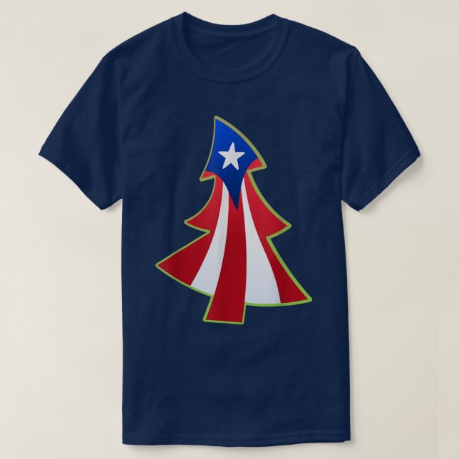 Camiseta Porto Rico Orgulho Navidad Boricua Flag T (Frente do Design)