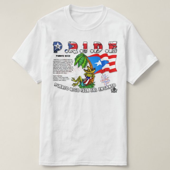 Camiseta Porto Rico P.R.I.D.E - T-Shirt (Frente do Design)