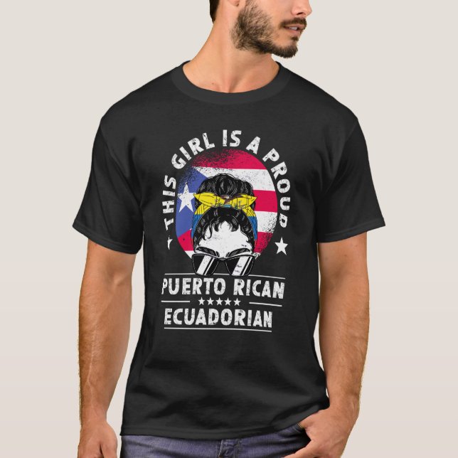 Camiseta Porto Rico Sinaliza Orgulho de Mulheres Crescentes (Frente)