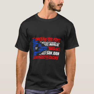 Camiseta Porto Rico Sinalizador Com Nomes De Cidade San Jua