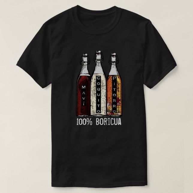 Camiseta Porto Rico Tradicional Bebe 100% Boricua T-Shi (Frente do Design)
