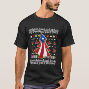 Camiseta Porto Rico Ugly Christmas Sweater Option Navidad