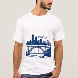 Camiseta Porto Skyline Men’s T-Shirt – Portugal Cityscape