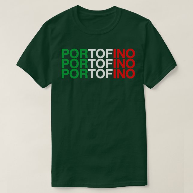 Camiseta PORTOFINO - Bandeira italiana (Frente do Design)