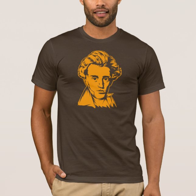 Camiseta Portra do existentialist da filosofia de Soren (Frente)