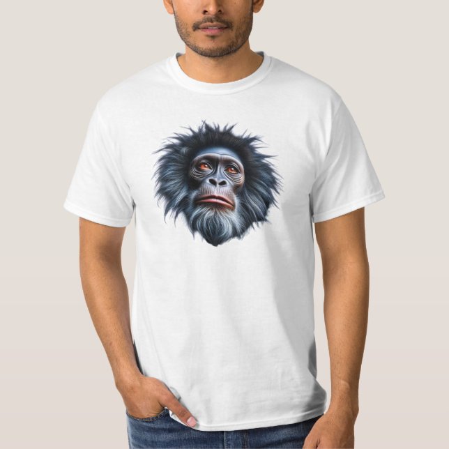 Camiseta Portrait d'un singe mélancolique. (Frente)