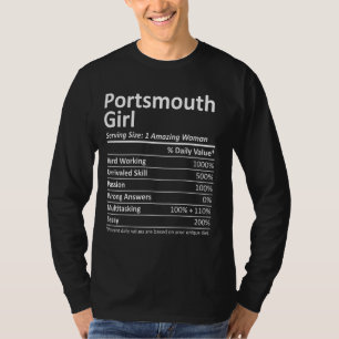 Camiseta Portsmouth Girl Nh New Hampshire Funny City Home R