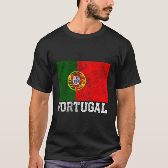 Camiseta Portugal Bandeira da Família do Orgulho Nacional (Frente)