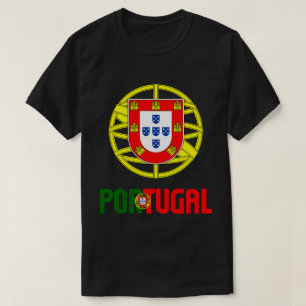 Camiseta Portugal Bandeira e Casaco de Armas Patriótica