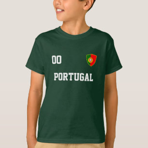 Camiseta Portugal Custom Name & Number Football Kids Jersey