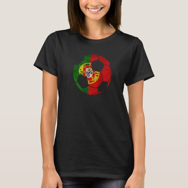 Camiseta Portugal Dia do Jogo de Futebol em Portugal 2022 (Frente)